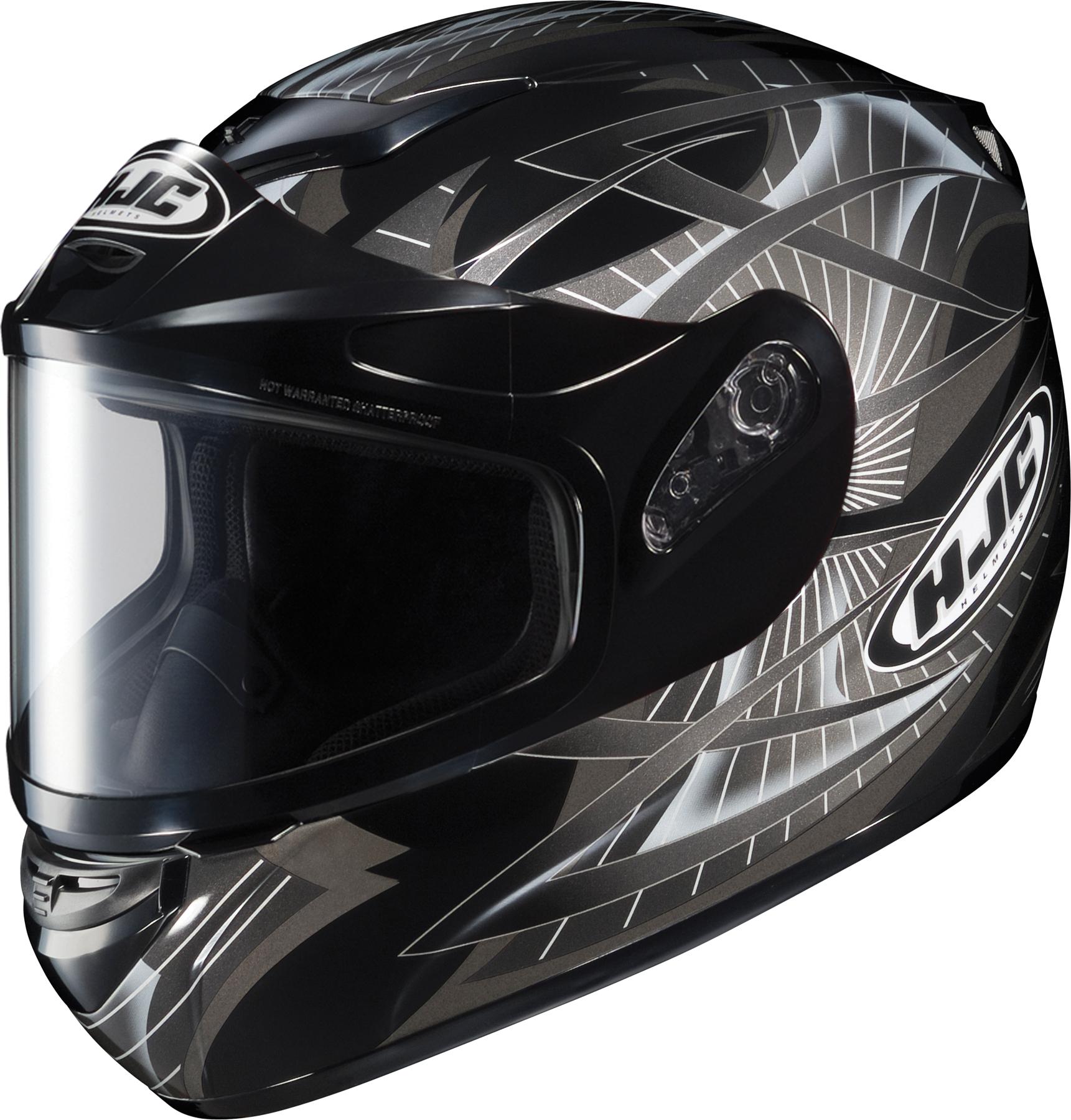 Hjc cs-r2 storm full face snowmobile helmet black size large
