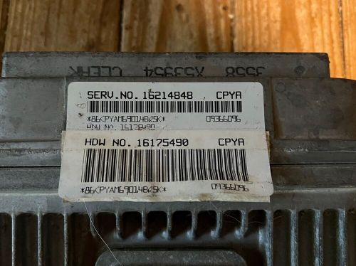 1996 1999 cadillac deville &amp; el dorado engine computer ecm ecu 16214848 oem