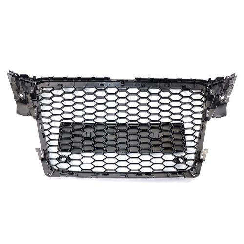 Black rs honeycomb mesh front hood bumper grill grille for audi a4 b8 2009-2012