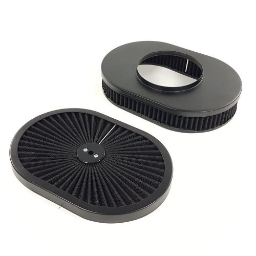 12&#034;x3&#034; washable oval filter flow air cleaner  for 5-1/8&#034; opening carbs 12&#034; by 3&#034;