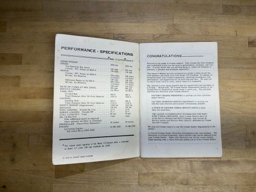 1968 cessna model 177 and cardinal owner’s manual