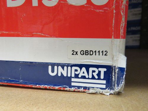 2x unipart brake discs pair solid rear 260mm for mazda set 3415598 3898004