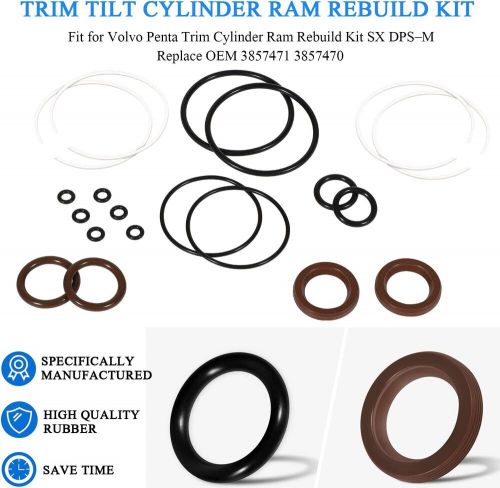 Trim cylinder ram rebuild kit for volvo penta sx dps -m 3857471 3857470 fsm007