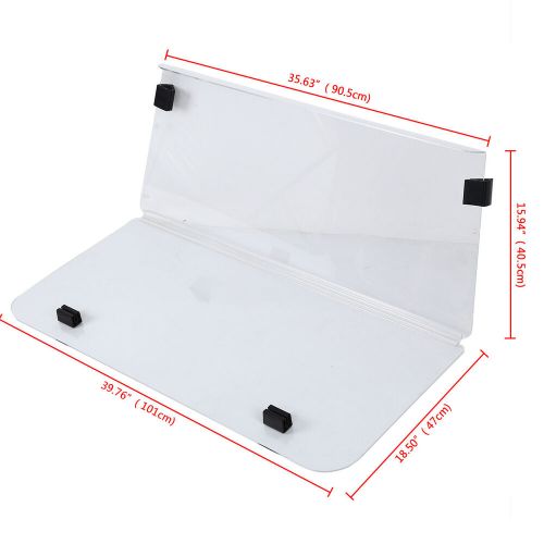 Clear folding windshield for club car ds 2000.5 -up golf cart polycarbonate