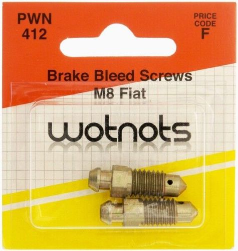 Bleed screws m8 x1.25 pitch fiat x2 pwn412 wot-nots genuine quality guaranteed