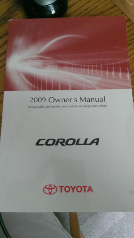 2009 toyota corolla owners manual. brand new 