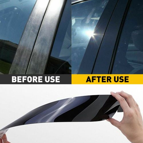 6pcs car door window pillar post cover trim black for 2018-2021 toyota camry pc