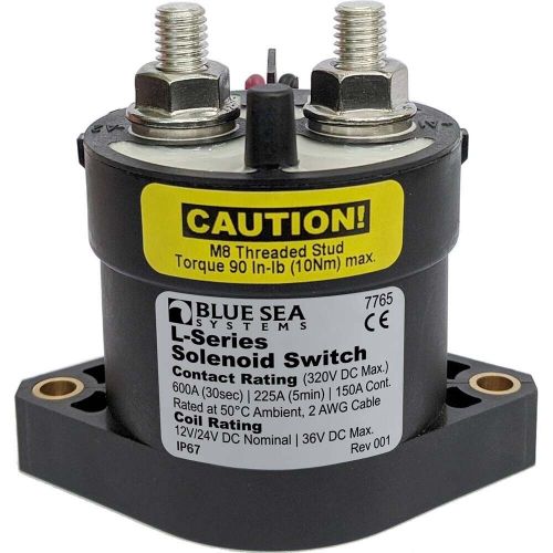 Blue sea 7765 l-series solenoid switch - 150a - 12/24v dc