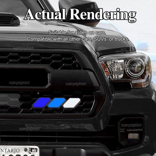 1pcs tri-color grille badge emblem decoration insert trim for toyota rav4