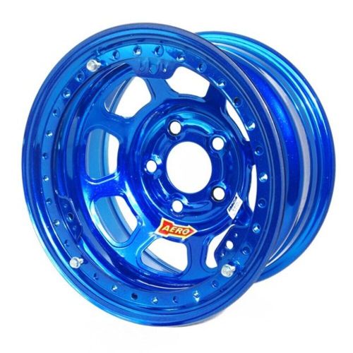 Aero race wheels 15x8 3in 5.00 blue chrome beadlock wheel p/n - 53-985030blu