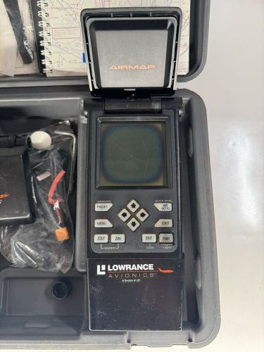 Lowrance avionics airmap gps, manual, case, and hardware 6770881