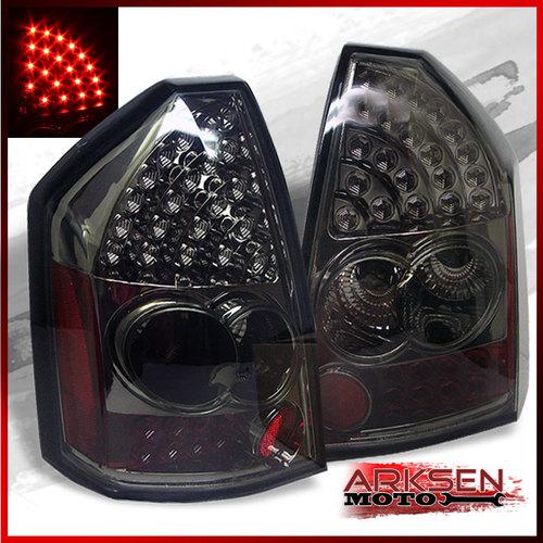 05-07 chrysler 300 smoked philips-led perform tail lights rear smoke lamp set