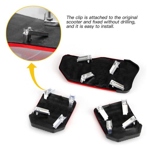 Red non-slip manual gas brake foot pedal pad cover car accessories parts 3pcs