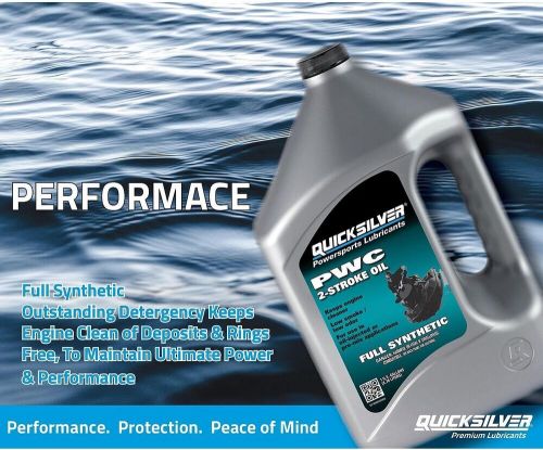 Quicksilver full synthetic 2-stroke pwc marine engine oil, 1 gal