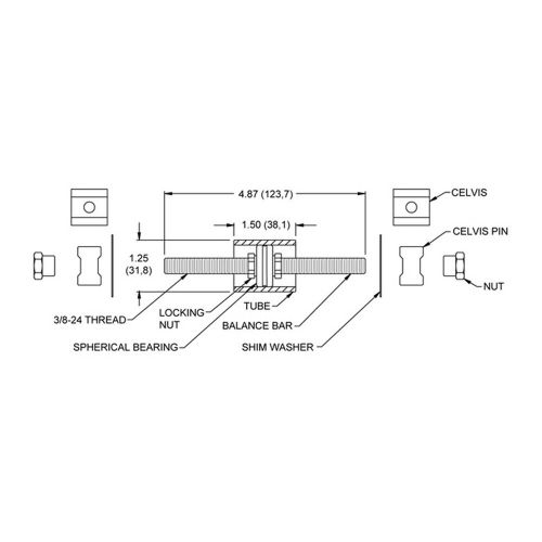 Wilwood brake / braking balance bar assembly, increased bias control, 3/8 unf