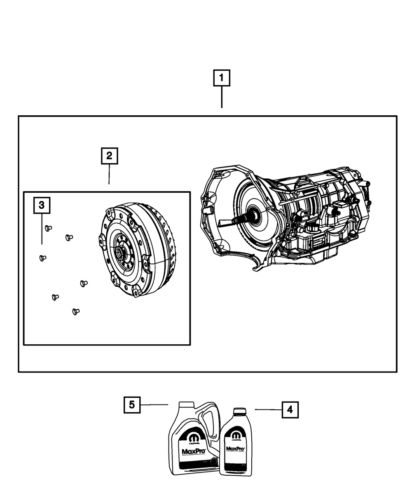 Genuine mopar with torque converter transmission kit 52109056ac