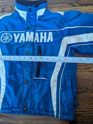 Yamaha youth snowmobile jacket blue size m full zip racing boys