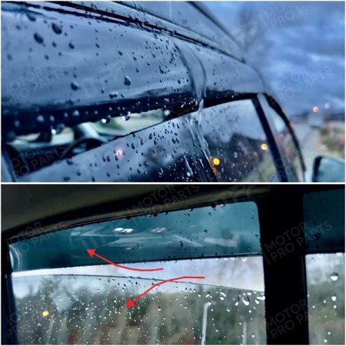 Window visor jdm style wind guard shade deflector for 2019-2023 hyundai santa fe