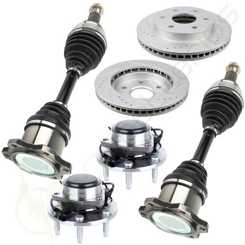 For chevrolet suburban 1500 2000-06 front cv axle+brake rotors+wheel bearing hub