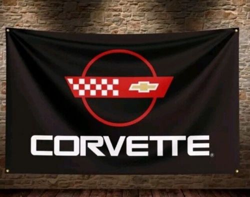 Corvette workshop/mancave advertising fan flag/banner