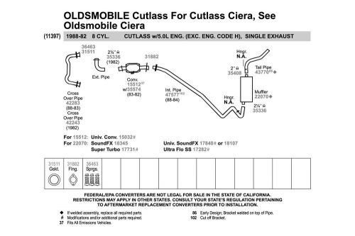 Walker 35574 - air tube kit