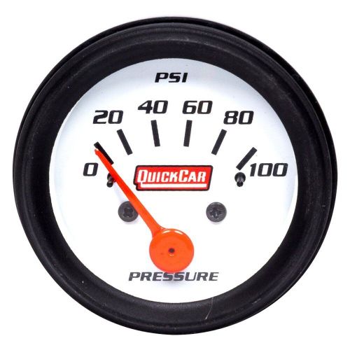 Quickcar racing 611-6204 - 2&#034; open wheel oil pressure gauge, 0-100 psi