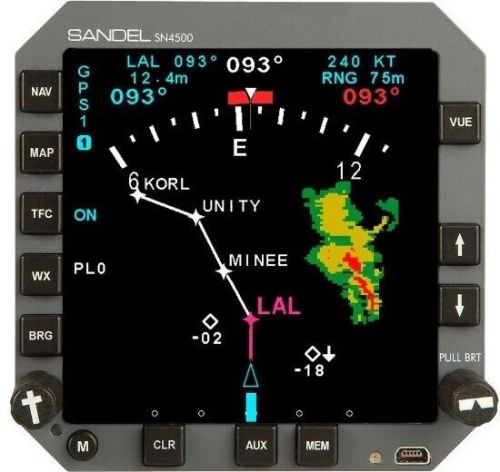 Sandel sn4500-001 primary navigation display - as removed