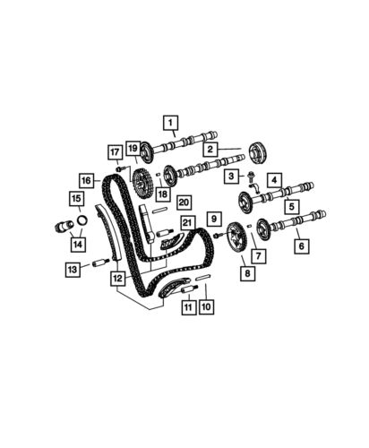 Genuine mopar intake camshaft right 5175451aa