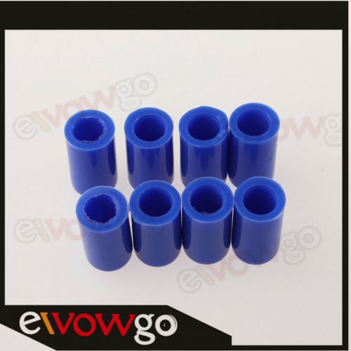 8pc 6mm 1/4&#034; silicone blanking cap intake vacuum hose end bung plug blue