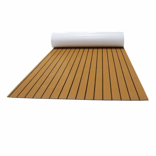 106*35&#034; yacht rv boat flooring decking sheet pad eva foam faux teak marine mat