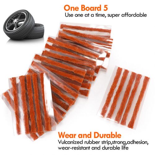 60pcs tire repair plugs tubeless seal patch tyre rubber strips self vulcanizing