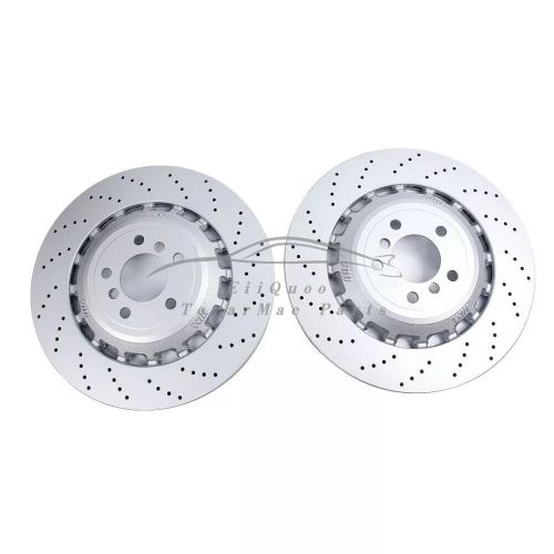 New front &amp; rear vented &amp; drilled disc brake rotors for bmw f06 f10 f12 m5 m6