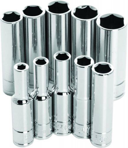 Performance tool 10 piece impact socket sets w36400 1/4&#034; metric deep