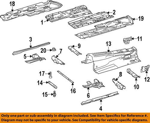 Mercedes-benz-mb oem 2046808708 floor & rails-under cover