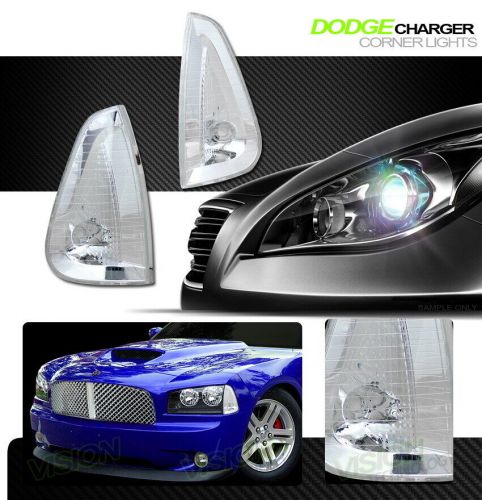 For 05/06-10 dodge charger lx chrome crystal turn signal parking corner lights