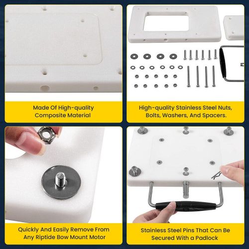 For minn kota 1854017 rta-17 quick release bracket for riptide terrova ulterra