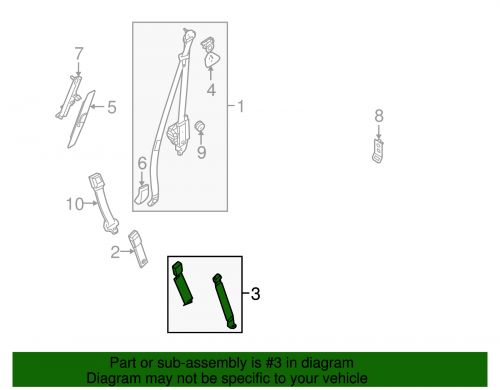 Genuine ford lap &amp; shoulder belt 8c3z-26611b60-bb