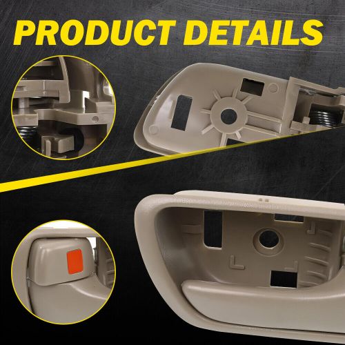 Interior door handle for 2002-2006 toyota camry front or rear passenger beige