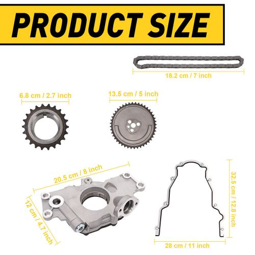 Oil pump with timing chain kit 12639249 for 2002-2013 avalanche 1998-2002 camaro