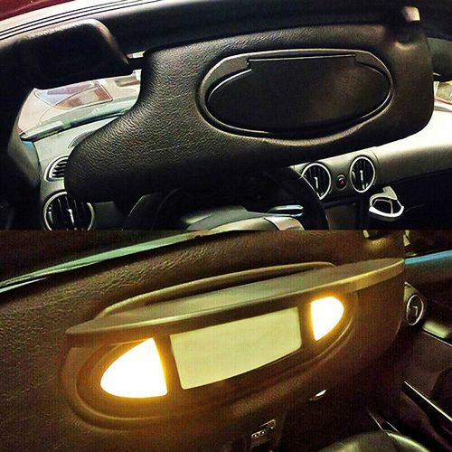 For porsche 911/996/997 boxster cayman 986 987 sun visor vanity mirror cover cap