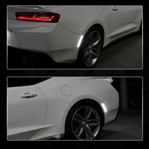 For 2016-2022 chevrolet camaro white clear led side marker lights kit front rear