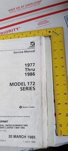 Cessna 172 skyhawk 1977 to 1986 service manual updated 1995 aircraft