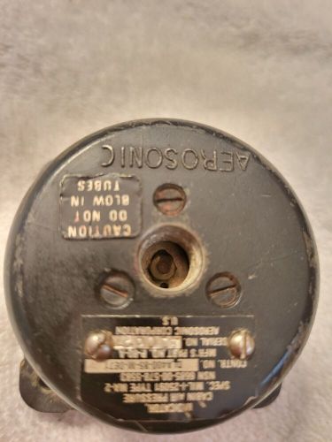 Vintage aerosonic cabin air pressure indicator