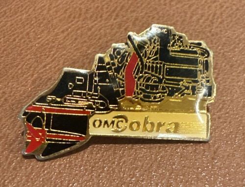 Omc cobra logo lapel hat pin back button advert outboard marine corp