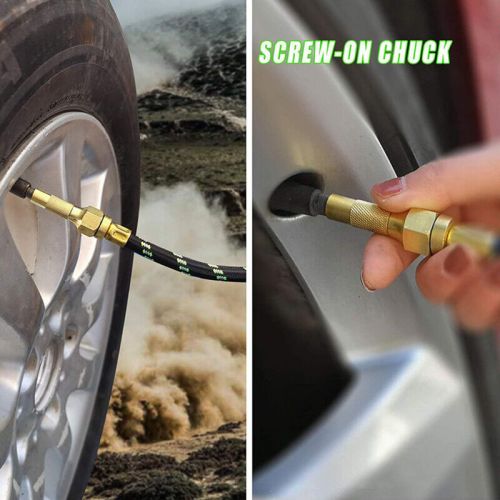 Tire air chuck heavy duty screw on tire brass air chuck for tire inflator gauge