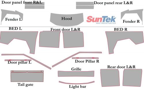 Tesla cybertruck precut paint protection film ppf