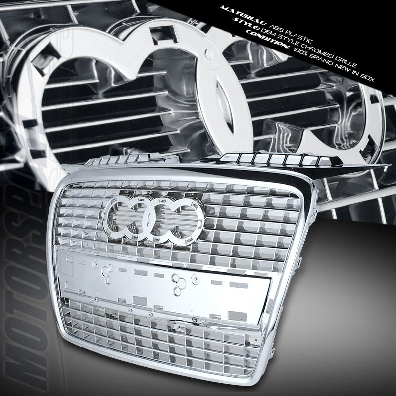 2006-2007 audi a3 wagon chrome 1pc front complete replacement grille grill