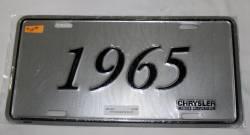 New mopar 1965 model year license plate