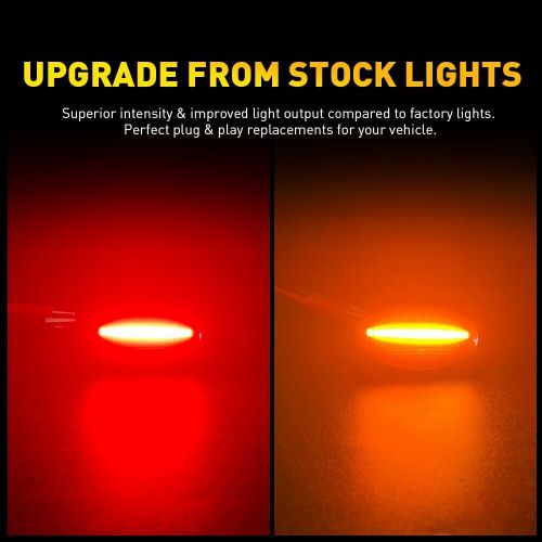 For 1999-2010 f350 super duty dually fender led side marker light 4pcs smoked