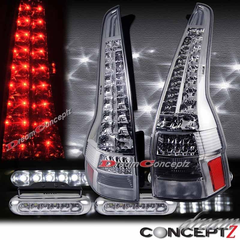 Honda crv led tail lights chrome housing clear lens l.e.d daytime running lights